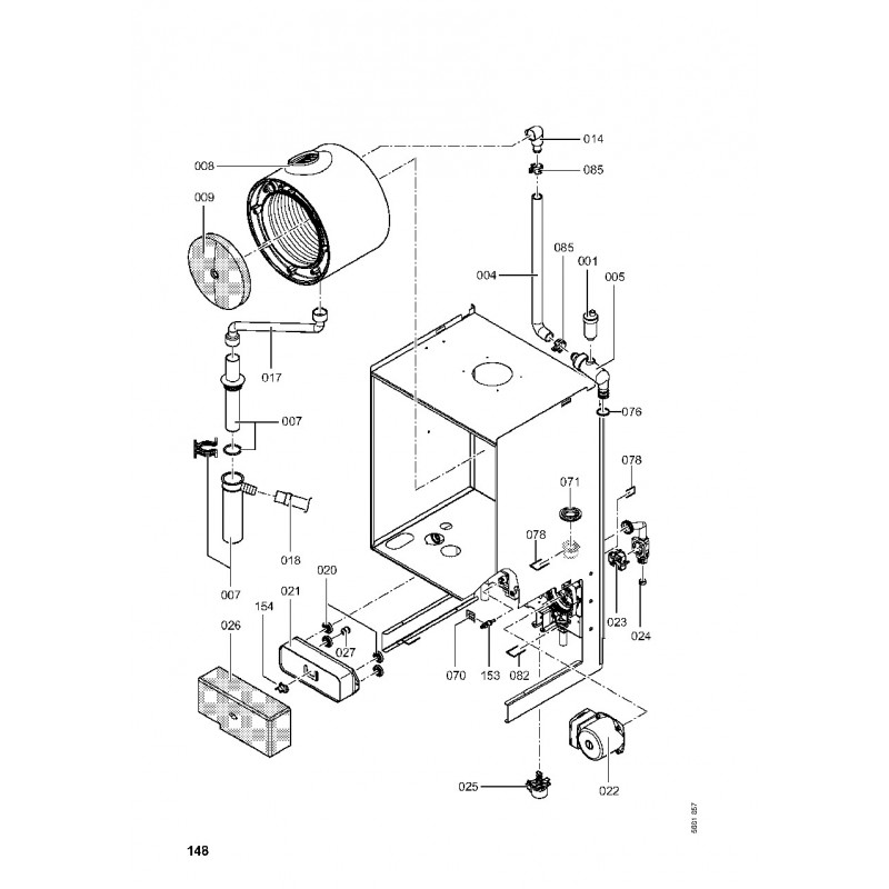 Viessmann как снять крышку Grundg. Vitodens 200-W WB2C Uml.30kW GB