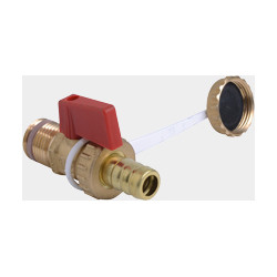 Vanne à bille R 1/2" avec...