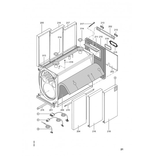 Piece detachee Viessmann Chaudiere Vitoplex 200 SX2A 200kW n° 7428506