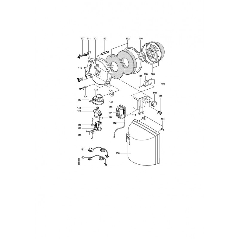 Pièce détachée Viessmann Corps Vitocrossal CM2 115/105kW n° 7187731