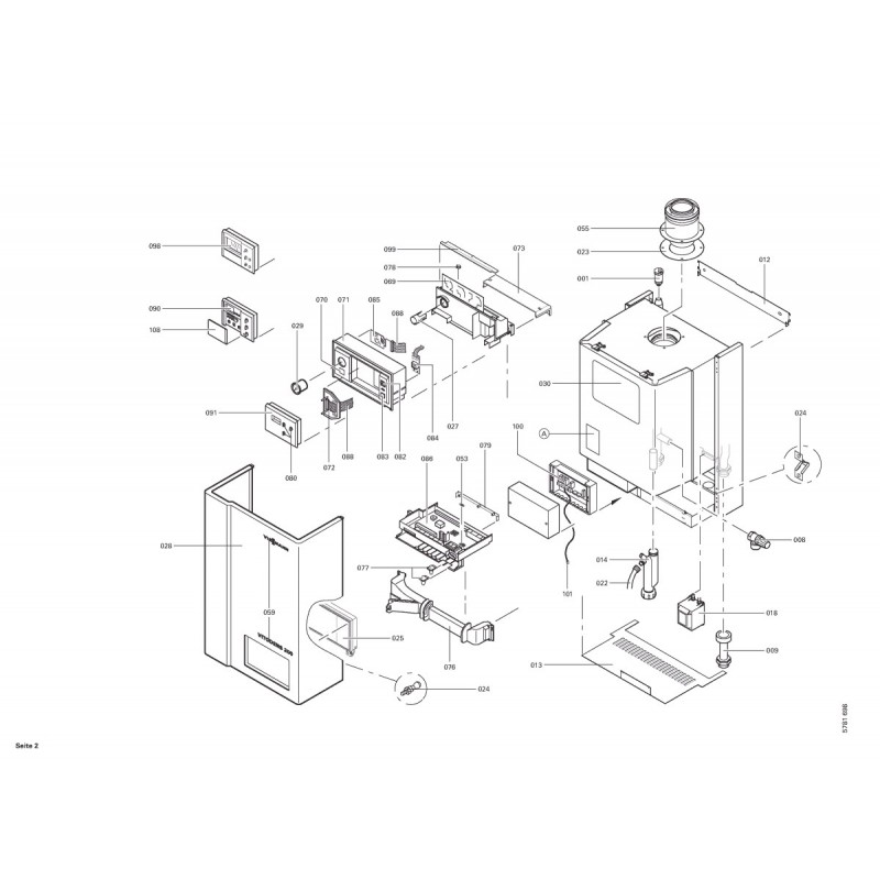 Corps Vitodens 200 WB2 15-60kW EG-E