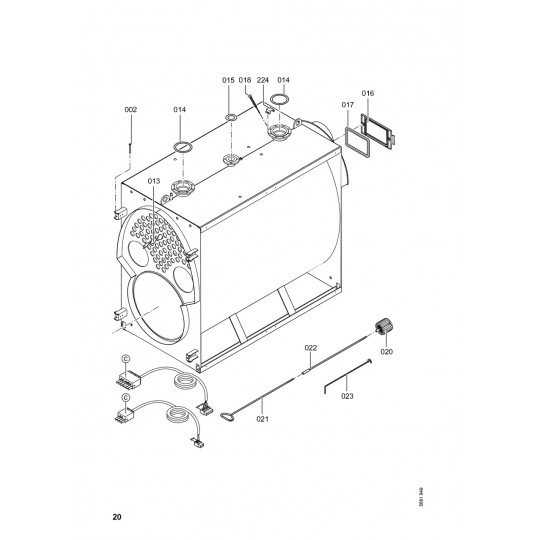 Piece detachee Viessmann Corps Vitoplex 200 SX2A 700 kW n° 7438485